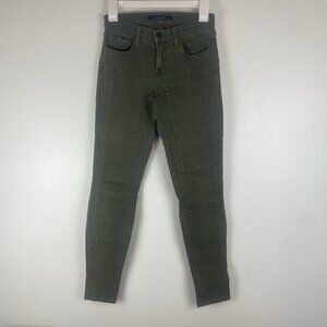 J Brand Women's Vin Mantis Moto Jeans Size 25 Olive Green